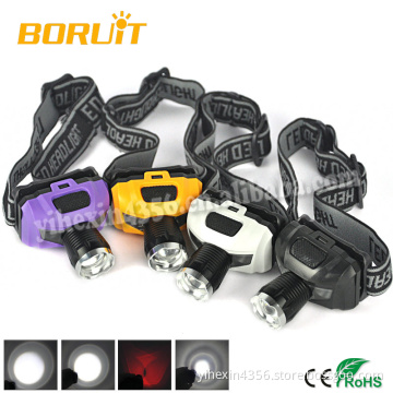 Boruit RJ-0434 Zoom Mini LED Headlamp with Red Light